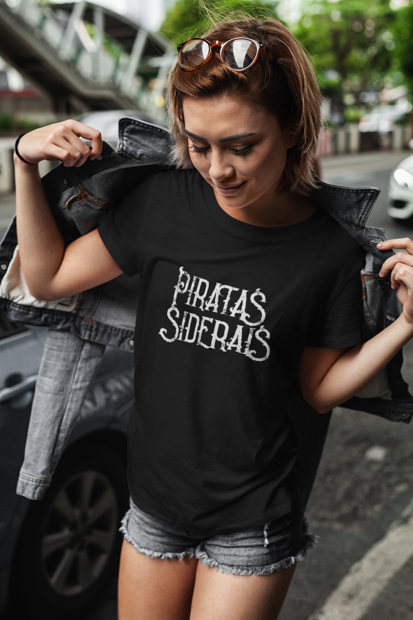 Camiseta Unissex Preta - Logo Piratas Siderais