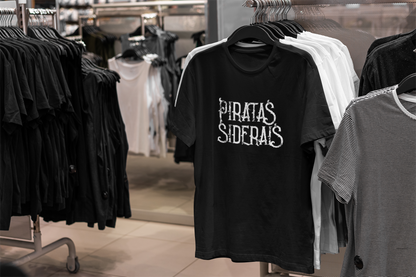 Camiseta Unissex Preta - Logo Piratas Siderais