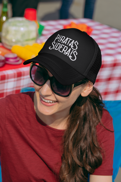 Boné Americano Preto - Logo Piratas Siderais
