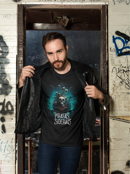 Camiseta Unissex Preta - Nave Sideral