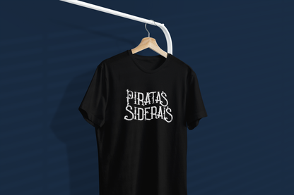 Camiseta Unissex Preta - Logo Piratas Siderais