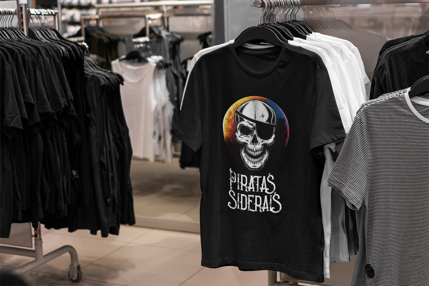 Camiseta Unissex Preta - Logo Crânio